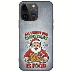 All I Want For Christmas Is - Food iPhone 15 Pro Max Black TPU (Μαύρη Σιλικόνη)