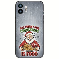 All I Want For Christmas Is - Food Nothing Phone (2) Black TPU (Μαύρη Σιλικόνη)