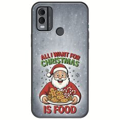 All I Want For Christmas Is - Food Nokia C22 Black TPU (Μαύρη Σιλικόνη)