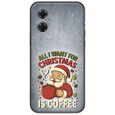All I Want For Christmas Is - Coffee Xiaomi Poco M4 5G Black TPU (Μαύρη Σιλικόνη)