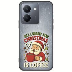 All I Want For Christmas Is - Coffee Vivo Y36 4G / 5G Black TPU (Μαύρη Σιλικόνη)