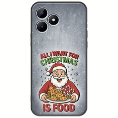 All I Want For Christmas Is - Food Realme Note 50 Black TPU (Μαύρη Σιλικόνη)