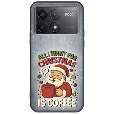 All I Want For Christmas Is - Coffee Xiaomi Poco F6 Pro 5G Black TPU (Μαύρη Σιλικόνη)