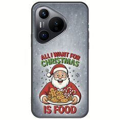 All I Want For Christmas Is - Food Huawei Pura 70 Black TPU (Μαύρη Σιλικόνη)