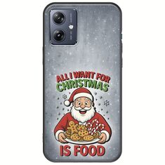All I Want For Christmas Is - Food Motorola Moto G54 5G Black TPU (Μαύρη Σιλικόνη)