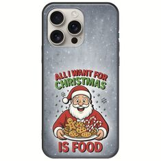 All I Want For Christmas Is - Food iPhone 16 Pro Black TPU (Μαύρη Σιλικόνη)