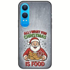 All I Want For Christmas Is - Food OnePlus Nord CE4 Lite 5G Black TPU (Μαύρη Σιλικόνη)