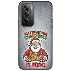 All I Want For Christmas Is - Food Oppo Reno 12 Pro 5G Black TPU (Μαύρη Σιλικόνη)