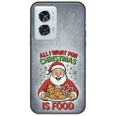 All I Want For Christmas Is - Food Motorola Edge 50 Fusion 5G Black TPU (Μαύρη Σιλικόνη)