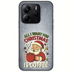 All I Want For Christmas Is - Coffee Xiaomi Redmi Note 14 5G Black TPU (Μαύρη Σιλικόνη)