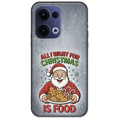 All I Want For Christmas Is - Food Oppo Reno 13 5G Black TPU (Μαύρη Σιλικόνη)