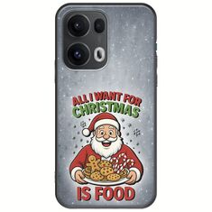 All I Want For Christmas Is - Food Oppo Reno 13 Pro 5G Black TPU (Μαύρη Σιλικόνη)