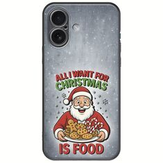 All I Want For Christmas Is - Food iPhone 17 Black TPU (Μαύρη Σιλικόνη)