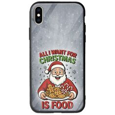 All I Want For Christmas Is - Food iPhone XS Max Groove TPU (Tempered Glass και TPU)