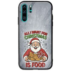All I Want For Christmas Is - Food Huawei P30 Pro Groove TPU (Tempered Glass και TPU)