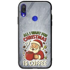 All I Want For Christmas Is - Coffee Xiaomi Redmi Note 7 Groove TPU (Tempered Glass και TPU)