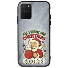 All I Want For Christmas Is - Coffee Samsung Galaxy S10 Lite Groove TPU (Tempered Glass και TPU)