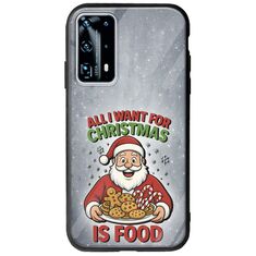 All I Want For Christmas Is - Food Huawei P40 Groove TPU (Tempered Glass και TPU)