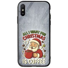All I Want For Christmas Is - Coffee Xiaomi Redmi 9A Groove TPU (Tempered Glass και TPU)