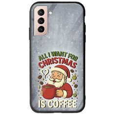 All I Want For Christmas Is - Coffee Samsung Galaxy S21 Groove TPU (Tempered Glass και TPU)