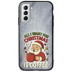 All I Want For Christmas Is - Coffee Samsung Galaxy S21 Plus Groove TPU (Tempered Glass και TPU)