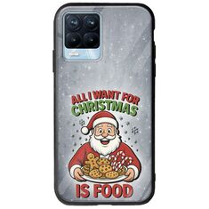 All I Want For Christmas Is - Food Realme 8 / 8 Pro Groove TPU (Tempered Glass και TPU)
