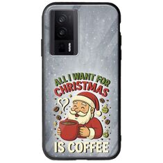 All I Want For Christmas Is - Coffee Xiaomi Poco F5 Pro 5G Groove TPU (Tempered Glass και TPU)