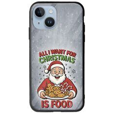 All I Want For Christmas Is - Food iPhone 15 Groove TPU (Tempered Glass και TPU)
