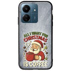 All I Want For Christmas Is - Coffee Xiaomi Poco C65 Groove TPU (Tempered Glass και TPU)