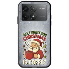 All I Want For Christmas Is - Coffee Xiaomi Poco F6 Pro 5G Groove TPU (Tempered Glass και TPU)