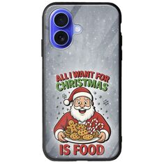 All I Want For Christmas Is - Food iPhone 16 Groove TPU (Tempered Glass και TPU)