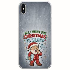 All I Want For Christmas Is - Sleep iPhone X / XS Flexible TPU (Διάφανη Σιλικόνη)