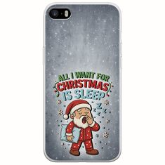 All I Want For Christmas Is - Sleep iPhone 5/5s/SE 2016 Flexible TPU (Διάφανη Σιλικόνη)