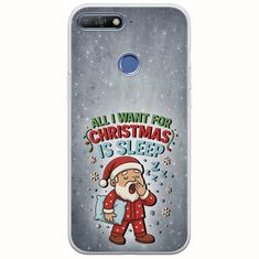 All I Want For Christmas Is - Sleep Huawei Y6 Prime 2018 Flexible TPU (Διάφανη Σιλικόνη)