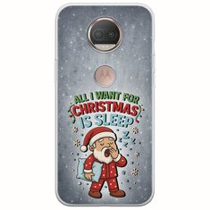 All I Want For Christmas Is - Sleep Motorola Moto G5S Flexible TPU (Διάφανη Σιλικόνη)