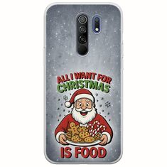 All I Want For Christmas Is - Food Xiaomi Redmi 9 Flexible TPU (Διάφανη Σιλικόνη)