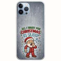 All I Want For Christmas Is - Sleep iPhone 12 Pro Flexible TPU (Διάφανη Σιλικόνη)