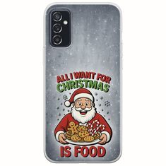 All I Want For Christmas Is - Food Samsung Galaxy M52 5G Flexible TPU (Διάφανη Σιλικόνη)