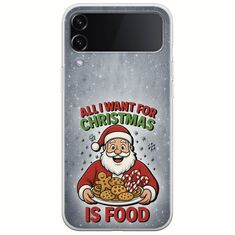 All I Want For Christmas Is - Food Samsung Galaxy Z Flip 4 5G Flexible TPU (Διάφανη Σιλικόνη)