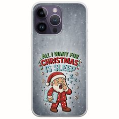 All I Want For Christmas Is - Sleep iPhone 15 Pro Flexible TPU (Διάφανη Σιλικόνη)