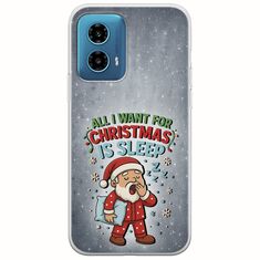All I Want For Christmas Is - Sleep Motorola Moto G34 5G Flexible TPU (Διάφανη Σιλικόνη)