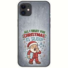 All I Want For Christmas Is - Sleep iPhone 11 Black TPU (Μαύρη Σιλικόνη)