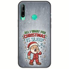 All I Want For Christmas Is - Sleep Huawei P40 Lite E Black TPU (Μαύρη Σιλικόνη)