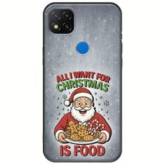 All I Want For Christmas Is - Food Xiaomi Redmi 9C Black TPU (Μαύρη Σιλικόνη)