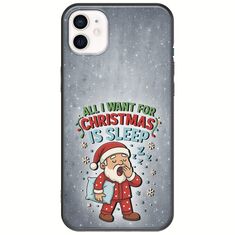 All I Want For Christmas Is - Sleep iPhone 12 mini Black TPU (Μαύρη Σιλικόνη)
