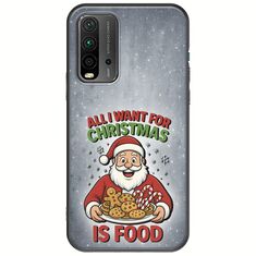 All I Want For Christmas Is - Food Xiaomi Redmi 9T Black TPU (Μαύρη Σιλικόνη)