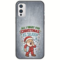 All I Want For Christmas Is - Sleep OnePlus 9 Black TPU (Μαύρη Σιλικόνη)