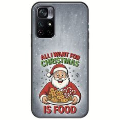 All I Want For Christmas Is - Food Xiaomi Poco M4 Pro 5G Black TPU (Μαύρη Σιλικόνη)