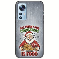 All I Want For Christmas Is - Food Xiaomi 12 / 12X Black TPU (Μαύρη Σιλικόνη)