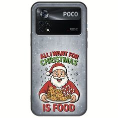All I Want For Christmas Is - Food Xiaomi Poco X4 Pro 5G Black TPU (Μαύρη Σιλικόνη)